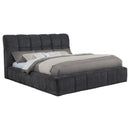  Coaster Furniture Nollet 315917GRYKW 48-inch Upholstered California King Platform Bed - Grey IMAGE 1