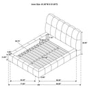  Coaster Furniture Nollet 315917GRYQ 48-inch Upholstered Queen Panel Platform Bed - Grey IMAGE 9