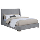  Coaster Furniture Rennes 315928KE Upholstered Eastern King Wingback Platform Bed - Grey IMAGE 1