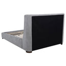  Coaster Furniture Rennes 315928KE Upholstered Eastern King Wingback Platform Bed - Grey IMAGE 6