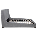  Coaster Furniture Rennes 315928KE Upholstered Eastern King Wingback Platform Bed - Grey IMAGE 8