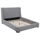  Coaster Furniture Rennes 315928Q Upholstered Queen Wingback Platform Bed - Grey IMAGE 3