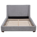  Coaster Furniture Rennes 315928Q Upholstered Queen Wingback Platform Bed - Grey IMAGE 5