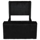  Coaster Furniture Centergrove 315945Q Upholstered Queen Wingback TV Bed - Black IMAGE 5