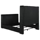  Coaster Furniture Centergrove 315945Q Upholstered Queen Wingback TV Bed - Black IMAGE 8