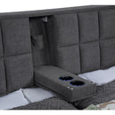 Coaster Furniture Dreux 315948GRYKE Upholstered Eastern King Panel Platform Bed - Grey IMAGE 11