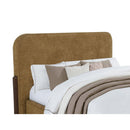  Coaster Furniture Baldacci 315954KE Upholstered Eastern King Platform Bed - Curry/Walnut IMAGE 3