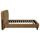  Coaster Furniture Baldacci 315954Q Upholstered Queen Platform Bed - Curry/Walnut IMAGE 6