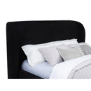 Coaster Furniture Blaire 315967BLKQ Upholstered Queen Wingback Platform Bed - Black IMAGE 2