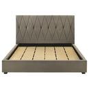  Coaster Furniture Delsea 315975KE Upholstered Eastern King Platform Bed - Light Brown IMAGE 4