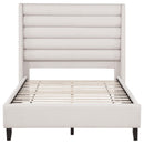  Coaster Furniture Leslie 315983F Upholstered Tufted Full Wingback Platform Bed - Beige IMAGE 3
