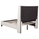  Coaster Furniture Leslie 315983F Upholstered Tufted Full Wingback Platform Bed - Beige IMAGE 4