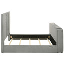  Coaster Furniture Tara 315994Q 61-inch Upholstered Queen Panel TV Bed - Grey IMAGE 12