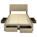  Coaster Furniture Wheatland 316010F 4-drawer Upholstered Full Storage Bed - Light Brown IMAGE 10