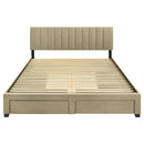  Coaster Furniture Wheatland 316010KE 4-drawer Upholstered Eastern King Storage Bed - Brown IMAGE 7