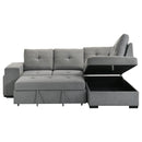  Coaster Furniture Roanne 500347 Fabric Upholstered Sleeper Sectional Sofa - Grey IMAGE 14