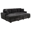  Coaster Furniture Pastrana 500349 Upholstered Sleeper Sectional Sofa LAF Chaise - Grey IMAGE 13