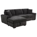  Coaster Furniture Pastrana 500349 Upholstered Sleeper Sectional Sofa LAF Chaise - Grey IMAGE 1