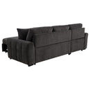  Coaster Furniture Pastrana 500349 Upholstered Sleeper Sectional Sofa LAF Chaise - Grey IMAGE 3