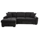  Coaster Furniture Pastrana 500349 Upholstered Sleeper Sectional Sofa LAF Chaise - Grey IMAGE 5