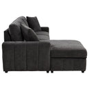  Coaster Furniture Pastrana 500349 Upholstered Sleeper Sectional Sofa LAF Chaise - Grey IMAGE 6