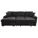  Coaster Furniture Pastrana 500349 Upholstered Sleeper Sectional Sofa LAF Chaise - Grey IMAGE 8