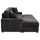  Coaster Furniture Pastrana 500349 Upholstered Sleeper Sectional Sofa LAF Chaise - Grey IMAGE 9