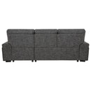  Coaster Furniture Demko 500355 Sleeper Sectional Sofa with Speaker and Storage Chaise - Granite IMAGE 10