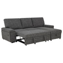  Coaster Furniture Demko 500355 Sleeper Sectional Sofa with Speaker and Storage Chaise - Granite IMAGE 14