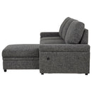  Coaster Furniture Demko 500355 Sleeper Sectional Sofa with Speaker and Storage Chaise - Granite IMAGE 4