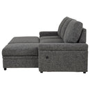  Coaster Furniture Demko 500355 Sleeper Sectional Sofa with Speaker and Storage Chaise - Granite IMAGE 8