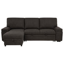  Coaster Furniture Demko 500356 Sleeper Sectional Sofa with Speaker and Storage Chaise - Brown IMAGE 10