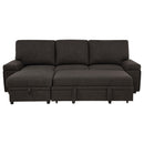  Coaster Furniture Demko 500356 Sleeper Sectional Sofa with Speaker and Storage Chaise - Brown IMAGE 13