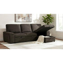  Coaster Furniture Demko 500356 Sleeper Sectional Sofa with Speaker and Storage Chaise - Brown IMAGE 18