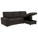  Coaster Furniture Demko 500356 Sleeper Sectional Sofa with Speaker and Storage Chaise - Brown IMAGE 19