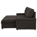  Coaster Furniture Demko 500356 Sleeper Sectional Sofa with Speaker and Storage Chaise - Brown IMAGE 6