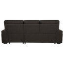 Coaster Furniture Demko 500356 Sleeper Sectional Sofa with Speaker and Storage Chaise - Brown IMAGE 9