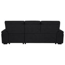  Coaster Furniture Demko 500357 Sleeper Sectional Sofa with Speaker and Storage Chaise - Black IMAGE 10