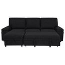  Coaster Furniture Demko 500357 Sleeper Sectional Sofa with Speaker and Storage Chaise - Black IMAGE 17