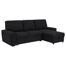  Coaster Furniture Demko 500357 Sleeper Sectional Sofa with Speaker and Storage Chaise - Black IMAGE 1