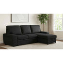  Coaster Furniture Demko 500357 Sleeper Sectional Sofa with Speaker and Storage Chaise - Black IMAGE 2
