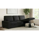  Coaster Furniture Demko 500357 Sleeper Sectional Sofa with Speaker and Storage Chaise - Black IMAGE 6