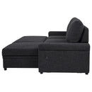  Coaster Furniture Demko 500357 Sleeper Sectional Sofa with Speaker and Storage Chaise - Black IMAGE 7