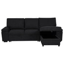  Coaster Furniture Demko 500357 Sleeper Sectional Sofa with Speaker and Storage Chaise - Black IMAGE 8