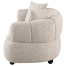  Coaster Furniture Whitney 503722 Contemporary Channel Tufted Woven Fabric Upholstered Loveseat IMAGE 7