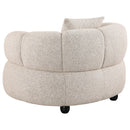  Coaster Furniture Whitney 503723 Contemporary Channel Tufted Woven Fabric Upholstered Accent Chair IMAGE 10