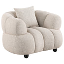  Coaster Furniture Whitney 503723 Contemporary Channel Tufted Woven Fabric Upholstered Accent Chair IMAGE 1