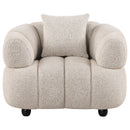  Coaster Furniture Whitney 503723 Contemporary Channel Tufted Woven Fabric Upholstered Accent Chair IMAGE 8