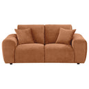  Coaster Furniture Burnett 504952 Chenille Upholstered Wide Arm Loveseat - Burnt Orange IMAGE 10