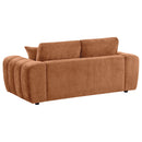  Coaster Furniture Burnett 504952 Chenille Upholstered Wide Arm Loveseat - Burnt Orange IMAGE 4
